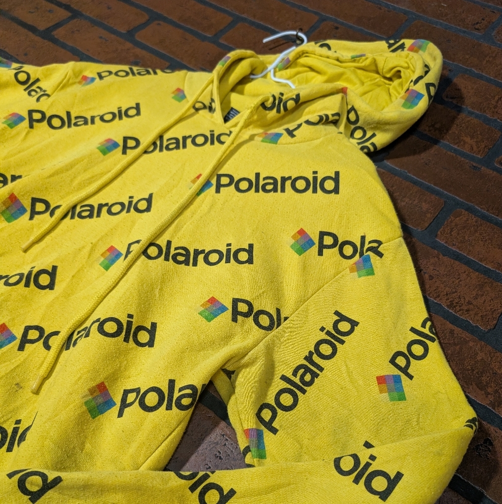Polaroid Men's S Authentic‎ Worn-In All Over Print Hoodie Sweatshirt